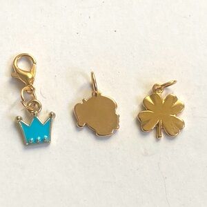 Gold tone 3 charms